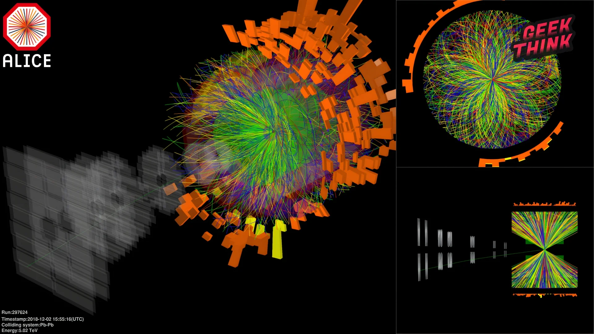 Illustration du processus Breit-Wheeler montrant la transformation de deux photons en une paire électron-positron lors d'expériences en physique quantique.