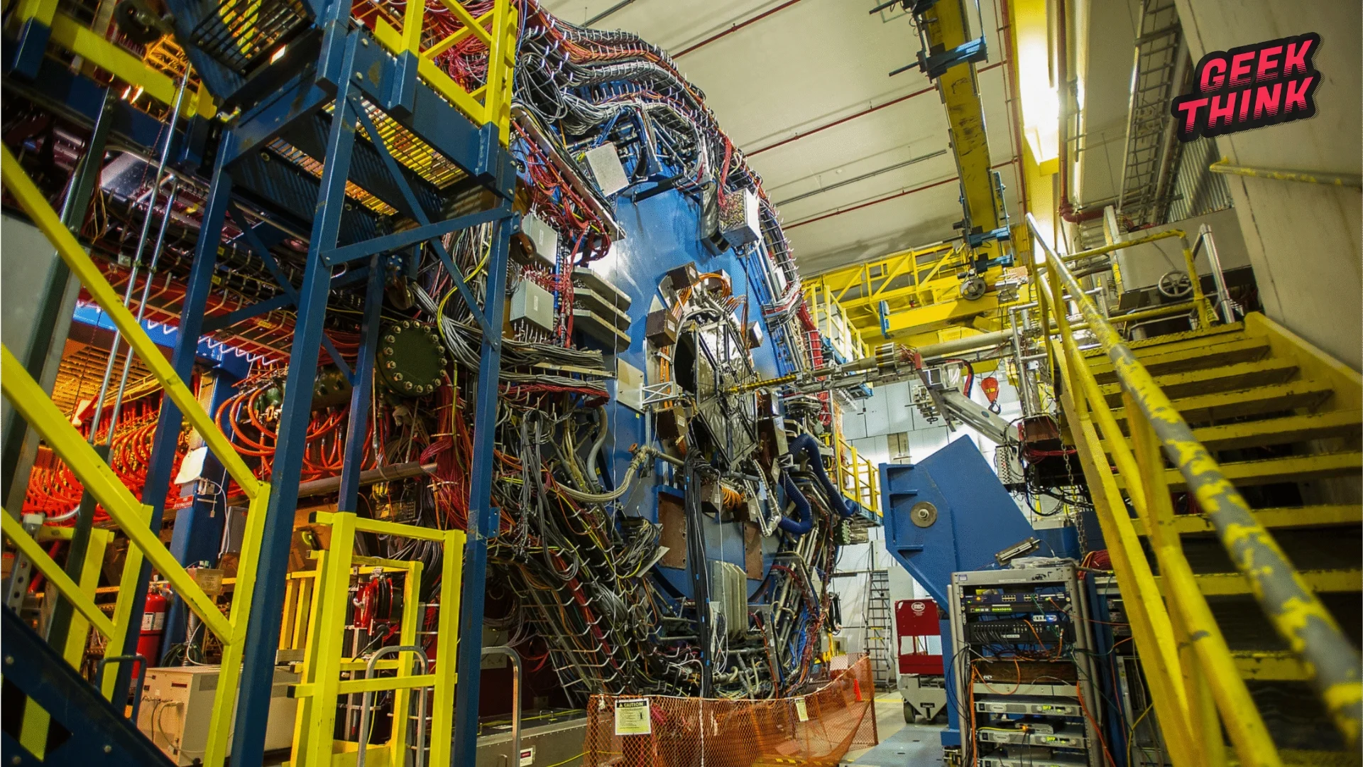 Schéma illustrant le processus Breit-Wheeler de création de matière par collision photon-photon, transformant l'énergie lumineuse en une paire électron-positron lors d'expériences en physique quantique.